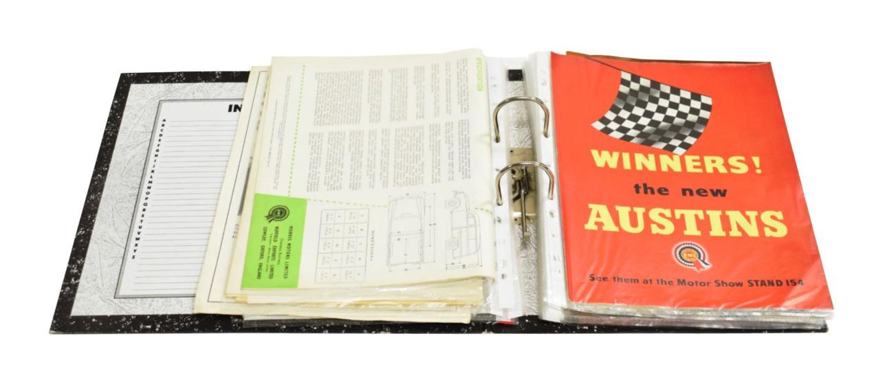 Lot 3056 - A Folder Containing an Interesting Collection of Car Related Material, to include sale...