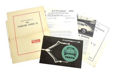 Lot 3061 - Porsche Interest: A Rare Porsche 356C Sales Brochure, and an original letter dated 13th October...