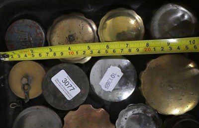 Lot 3077 - Twelve 1930's Brass and Chromed Radiator Caps, of assorted sizes