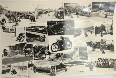 Lot 3101 - Motorcycle Interest: Two Black and White Postcards, depicting the TT, the verso stamped 10th...