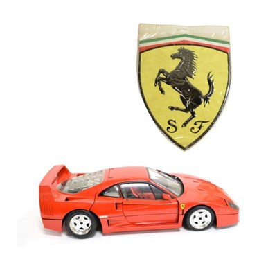 Lot 3118 - A Diecast Scale Model of a Ferrari F40, by Rivarossi, with pivoting wheels, hinged doors,...