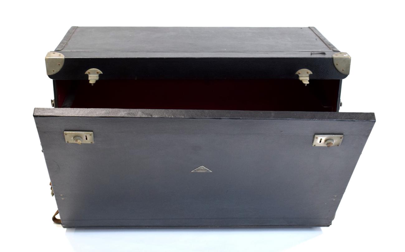 Lot 3130 - A 1920/30 Car Trunk, labelled The Jaxon Dust Tight Motor Trunk, W E Jackson & Son, Nottingham, with