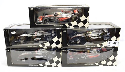 Lot 3132 - Minichamps McLaren F1 Group 1:18 scale models: L Hamilton MP4-23, L Hamilton MP4-22, J P...