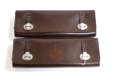 Lot 3148 - A Pair of Brown Leather Cases or Satchells for Vintage/Classic Motorcycles, 32cm wide
