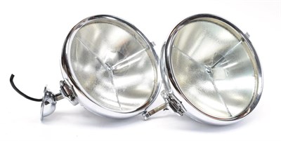 Lot 3160 - A Pair of Chromed Rolls-Royce P1 Lucas Headlamps, type P100L, boxed, also suitable for a...