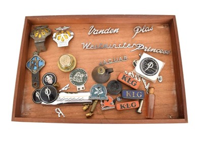 Lot 3172 - An Interesting Collection of Automobilia, including two chromed AA car Member's badges,...