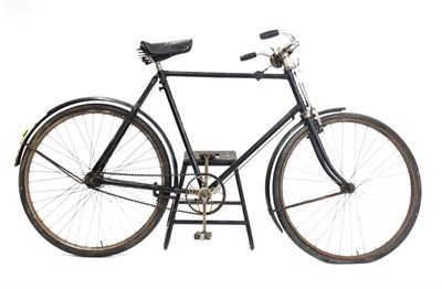 Lot 3238 - A BSA 28'' Rim Gentleman's Bicycle, circa 1936, black with green pin striping.