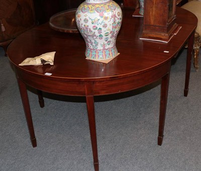 Lot 1370 - A George III mahogany D-end dining table