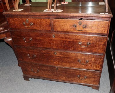 Lot 1343 - George III oak chest