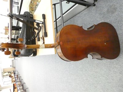 Lot 1 - Cello 29 1/4'' two piece back, ebony fingerboard (detached) width of upper bout 13 1/2'',...