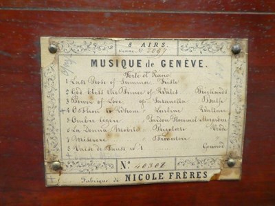 Lot 63 - A Good Forte-Piano Musical Box, By Nicole Frerés, Circa 1864, Ser. No. 40301, Gamme No. 2097,...
