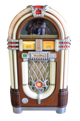 Lot 66 - Wurlitzer Model MB20/16 Compact Disc Jukebox no.31029501, classical arched form with chromed...