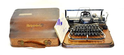 Lot 69 - Blickensderfer No.7 Typewriter in wooden case, with instructions for The Featherweight and a...