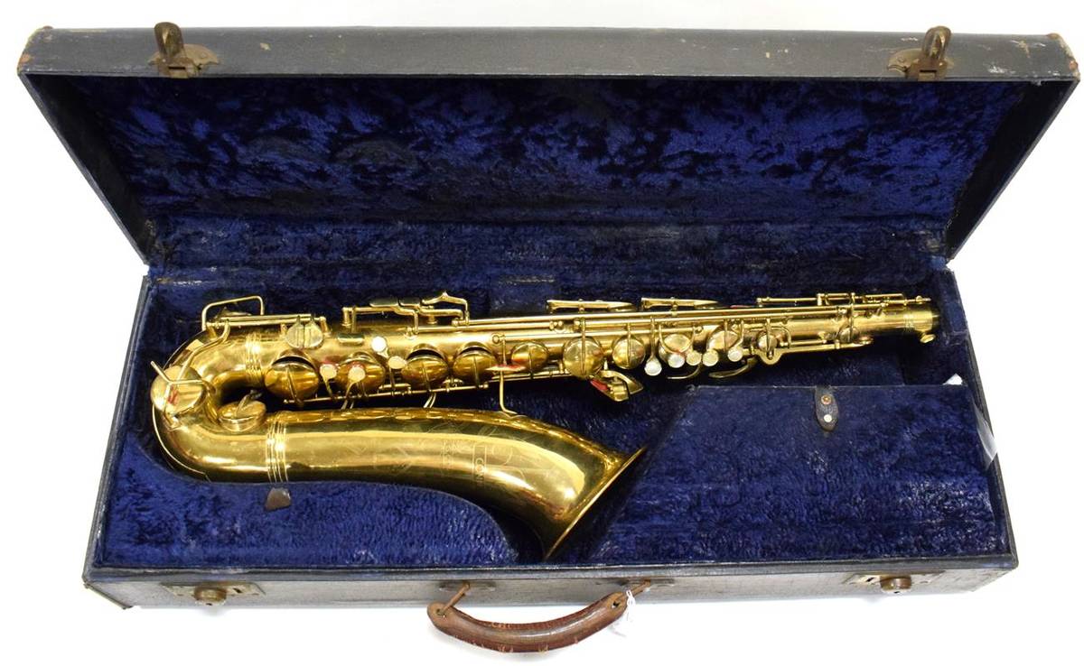 Lot 25 - Tenor Saxophone 10M By C G Conn Ltd no.277822 (1936), instrument has roll tone holes and appears to
