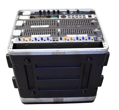 Lot 38 - Stagg Rack Box with Alesis Microverb 3 16-bit digital reverb and delay; Behringer feedback...