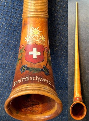 Lot 50 - Alpenhorn By Rob Christen, Hergiswil A Platus Switzerland 106'' excluding mouthpiece (missing)...