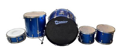 Lot 54 - Premier Cabria Drum Kit consisting of 22'' bass drum (16'' deep), 16'' floor tom-tom, 13'' and 12''