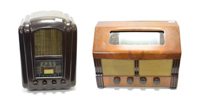 Lot 61 - Ferranti 145 Radio Receiver in Bakelite case with four dials and two band receiver; together...