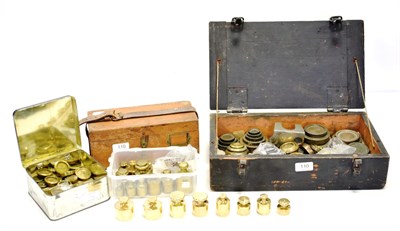 Lot 110 - Various Loose Weights including Coin weights, Troy weights, flat weights and others (qty)