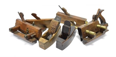 Lot 117 - Various Woodworking Planes including two Combination planes, two smoothing planes and two...