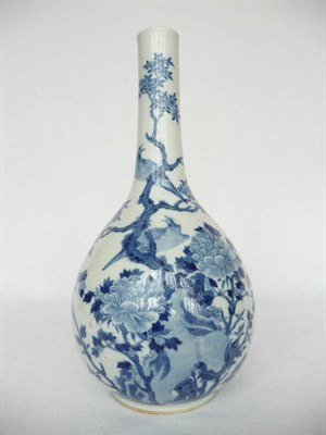 Lot 138 - A Chinese Bottle Vase, 19th century, the ovoid body with tall tapering neck, decorated in...
