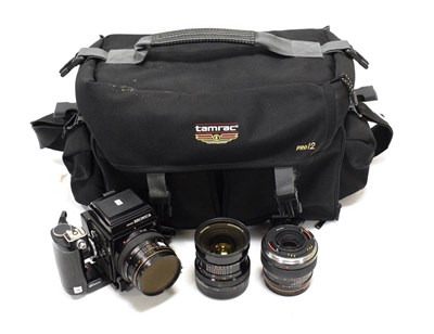 Lot 127 - Bronica SQ-A Camera no.1226073, with Zenzanon-S f2.8 80mm lens; Zenzanon-PS f3.5 50mm and...