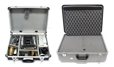 Lot 149 - Linhof Field Camera with Ross and various lenses, camera case