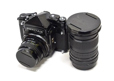 Lot 164 - Pentax 67 Camera with SMC f2.4 105mm lens and additional SMC f4.5 55-100mm lens