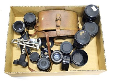 Lot 185 - Various Lenses Jupiter two 2/85; Corfield: f2.8 50mm, f2.4 50mm and Lumar f2.8 50mm; various...