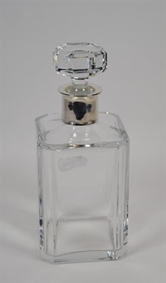 Lot 5 - A Continental silver-mounted glass decanter, the silver mounts with convention marks, early...