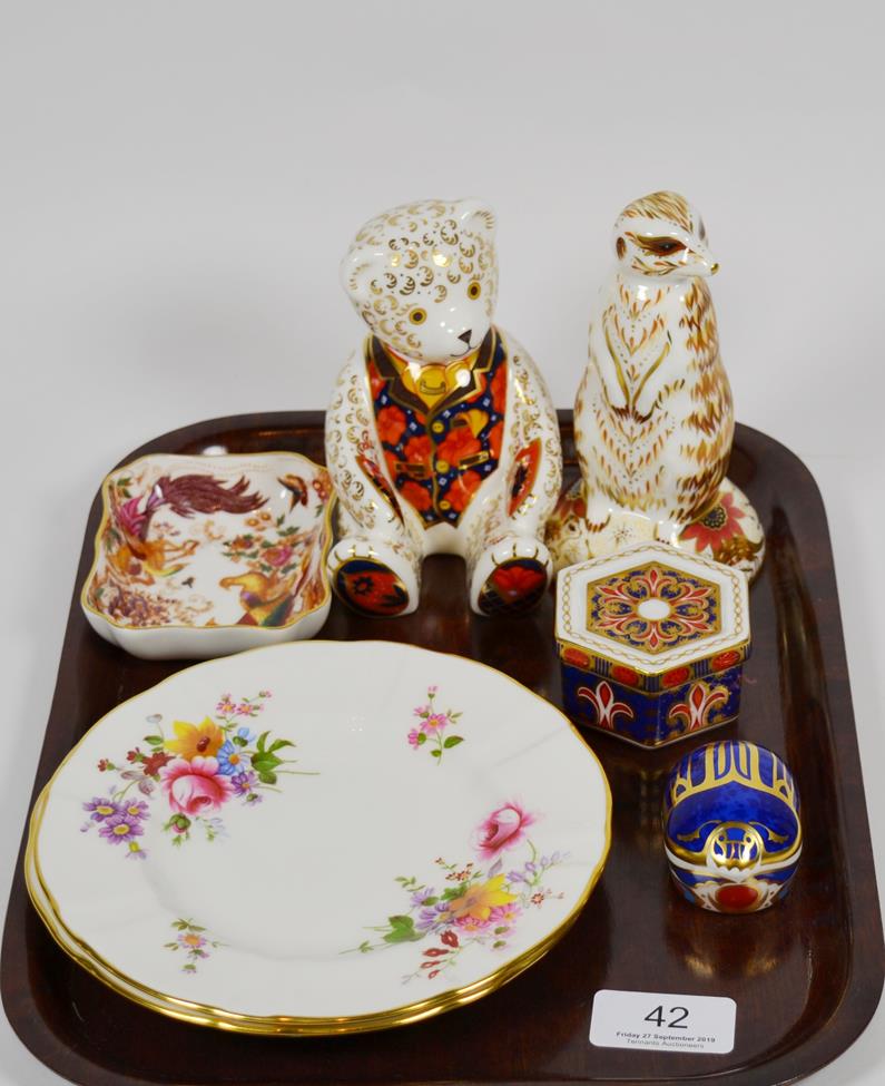 Lot 42 - Collection of Royal Crown Derby china including three paperweights