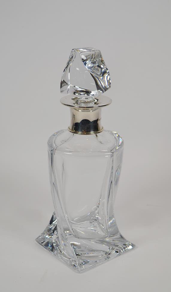 Lot 46 - An Elizabeth II silver-mounted decanter, the mounts by Broadway and Co., Birmingham, 2007, of...