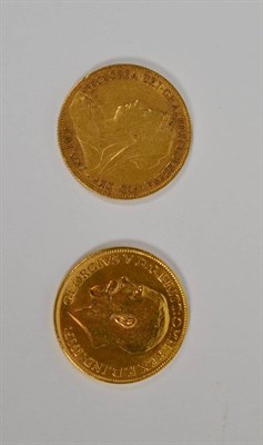 Lot 61 - A 1928 sovereign; and an 1898 sovereign