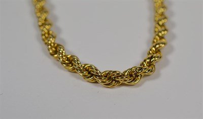 Lot 74 - A 9 carat gold rope twist necklace, length 65.5cm