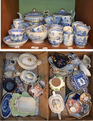 Lot 126 - Assorted decorative 19th century and later pottery and ceramics, including Miles Mason and...