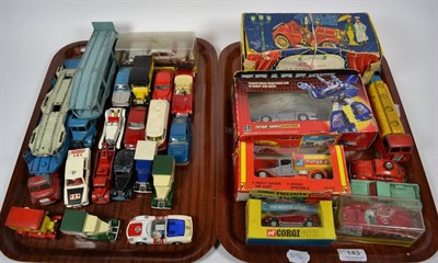 Lot 143 - A boxed Schuco 1225 Old Timer, missing windscreen, a boxed Dinky Dino Ferrari, and a MK4 Ford...