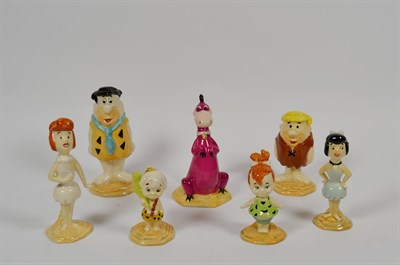 Lot 145 - Royal Doulton John Beswick Flintstone characters including, Fred, Wilma, Dino, Barney Rubble, Bethy