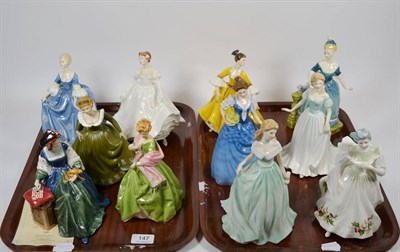 Lot 147 - A quantity of Royal Doulton figurines including Stephanie, HN 2807, Clarinda, HN2724, Helen, HN3601