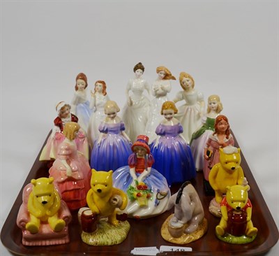 Lot 148 - A quantity of Royal Doulton figurines including Marie, HN1370, Monica, HN1467, and Little Nell,...