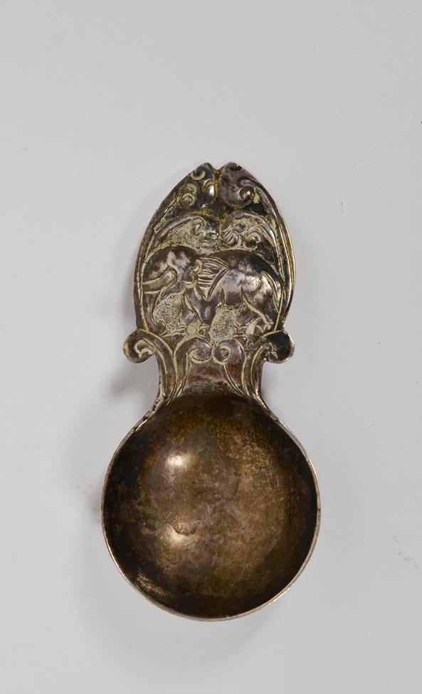 Lot 176 - An Indian silver caddy spoon, apparently unmarked, probably late 19th/early 20th century, the...