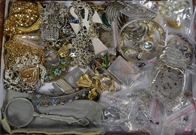 Lot 177 - A quantity of silver and other jewellery including brooches, necklaces, pendants, bangles,...