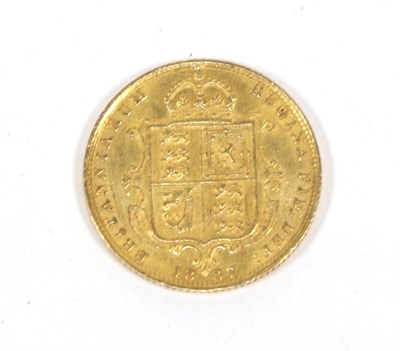 Lot 243 - An 1887 Victorian gold half sovereign