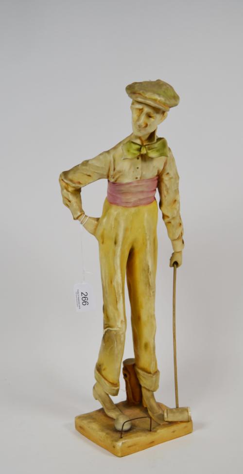 Lot 266 - Amphora china figure of croquet player