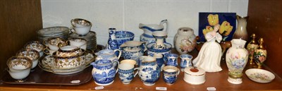 Lot 269 - Noritake gilt and blue tea service, blue and white pottery and porcelain etc