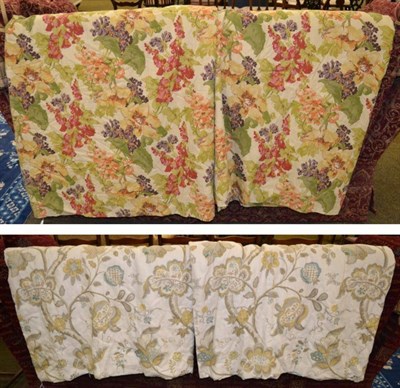 Lot 311 - Two pairs of lined and interlined curtains