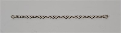 Lot 366 - A fancy link bracelet, stamped '375', length 19cm