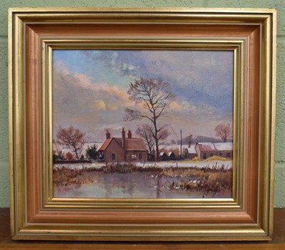 Lot 407 - Robin Furness (b.1933), 'December Evening, Tile Shed Farm', signed and dated (19)80, oil on...