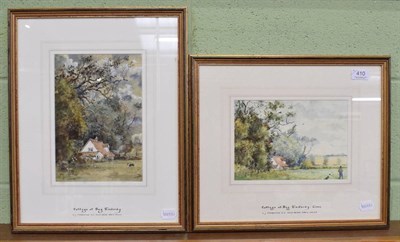 Lot 410 - Cecil J. Thornton (1911-2001) Cottage at Bag Enderby, Lincs, two works, signed, watercolours (2)