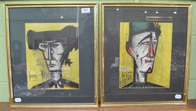 Lot 437 - After Bernard Buffet (1928-1999) 'The Clown' & 'Torero', lithographs, with Templeton & Rawlings...