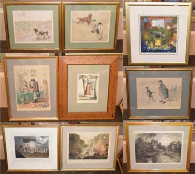 Lot 454 - A collection of seven prints to include, works after Gillray, Vernon Stokes, Alken, Cartwright...